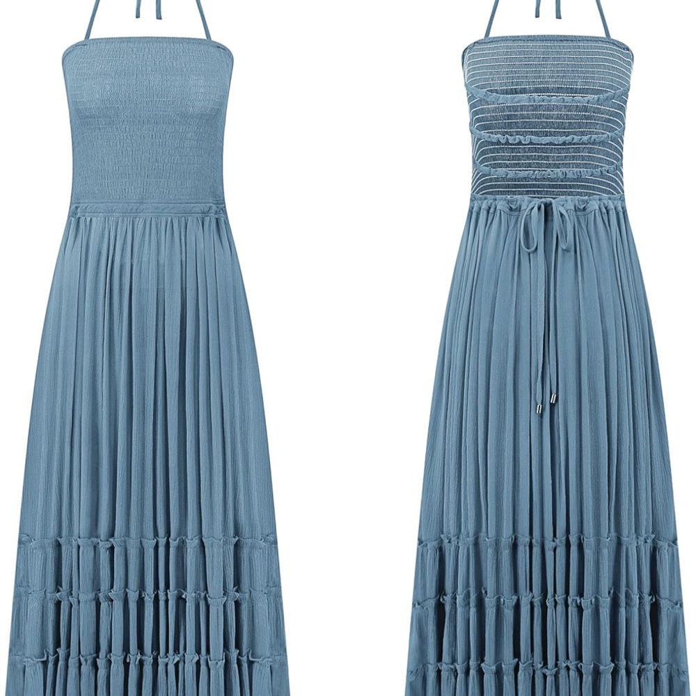 Elegant Blue Maxi Dress